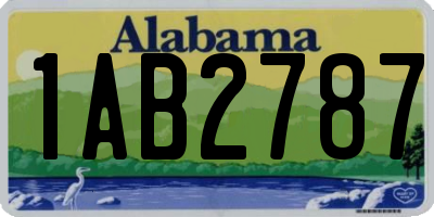AL license plate 1AB2787