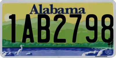 AL license plate 1AB2798