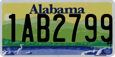 AL license plate 1AB2799