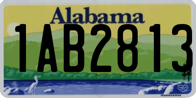 AL license plate 1AB2813