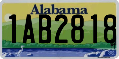 AL license plate 1AB2818