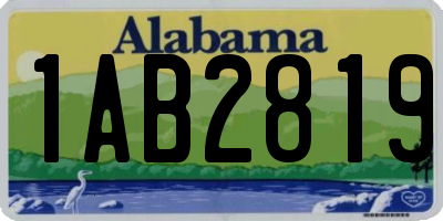 AL license plate 1AB2819