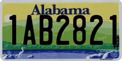 AL license plate 1AB2821