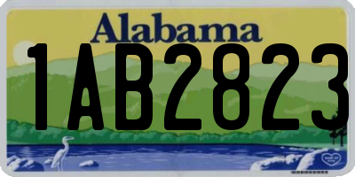 AL license plate 1AB2823