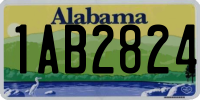 AL license plate 1AB2824