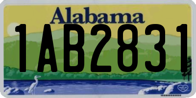 AL license plate 1AB2831