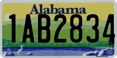 AL license plate 1AB2834