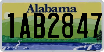 AL license plate 1AB2847