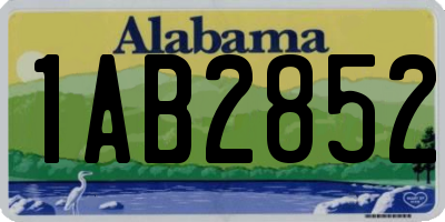 AL license plate 1AB2852