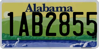 AL license plate 1AB2855