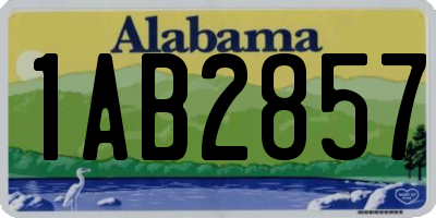 AL license plate 1AB2857