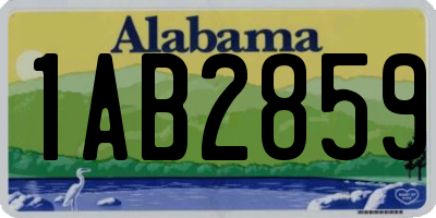 AL license plate 1AB2859