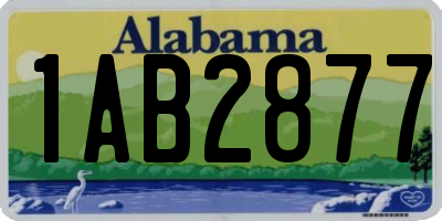 AL license plate 1AB2877