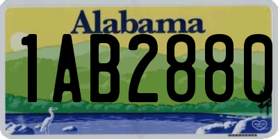 AL license plate 1AB2880