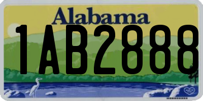 AL license plate 1AB2888