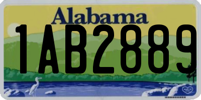 AL license plate 1AB2889