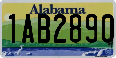 AL license plate 1AB2890