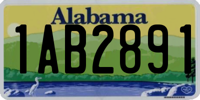 AL license plate 1AB2891