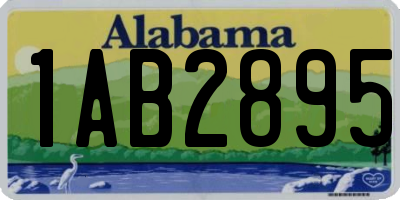 AL license plate 1AB2895