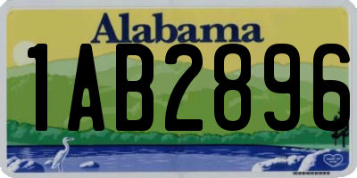 AL license plate 1AB2896