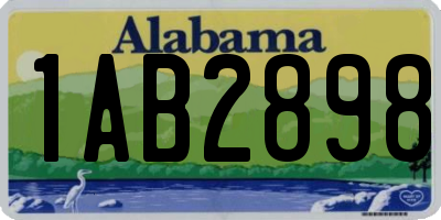 AL license plate 1AB2898