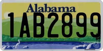 AL license plate 1AB2899