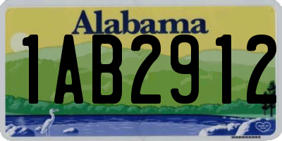 AL license plate 1AB2912