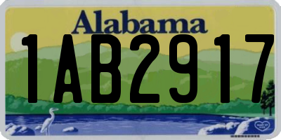 AL license plate 1AB2917