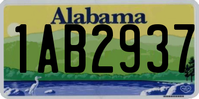 AL license plate 1AB2937