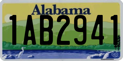 AL license plate 1AB2941