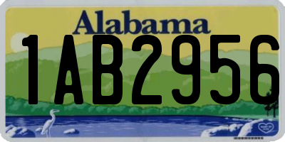 AL license plate 1AB2956