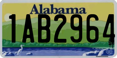 AL license plate 1AB2964