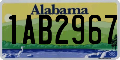 AL license plate 1AB2967