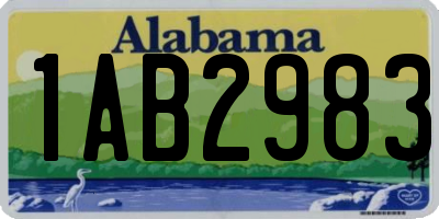 AL license plate 1AB2983