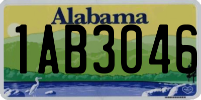 AL license plate 1AB3046