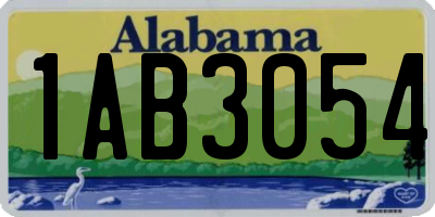 AL license plate 1AB3054