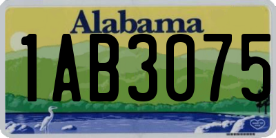 AL license plate 1AB3075