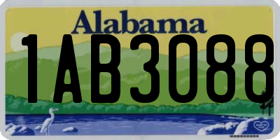 AL license plate 1AB3088