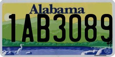 AL license plate 1AB3089
