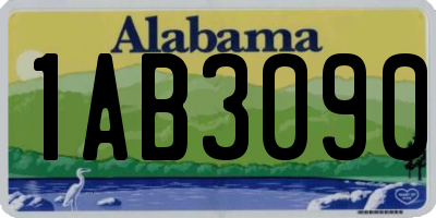 AL license plate 1AB3090