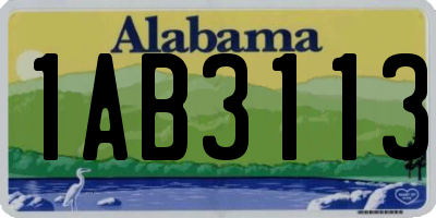 AL license plate 1AB3113