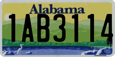 AL license plate 1AB3114