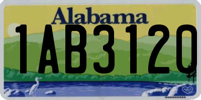 AL license plate 1AB3120