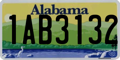 AL license plate 1AB3132