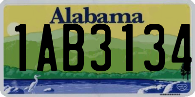 AL license plate 1AB3134