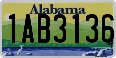 AL license plate 1AB3136