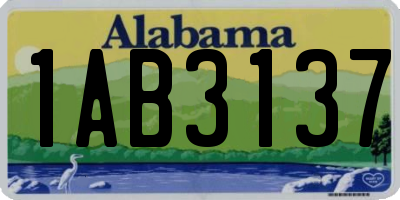 AL license plate 1AB3137