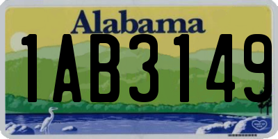 AL license plate 1AB3149