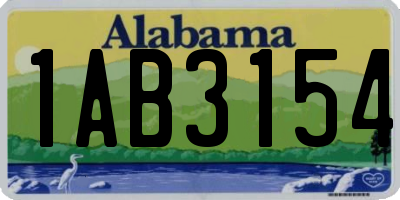 AL license plate 1AB3154