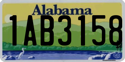 AL license plate 1AB3158